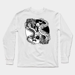 dragon creature yin yang Long Sleeve T-Shirt